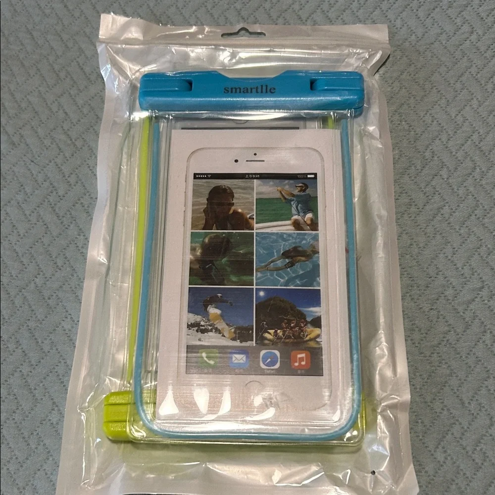 Waterproof Phone Pouch - Blue and Green